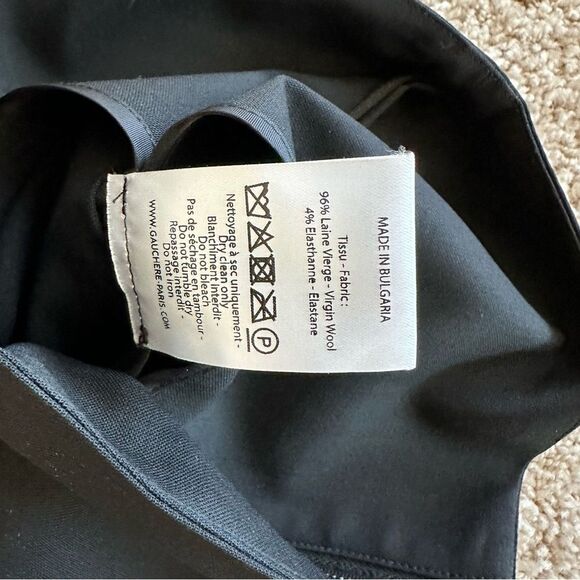 Gauchere A-line Exposed Zipper Wool Midi Skirt in Black Size 34 2 US - Picture 11 of 11